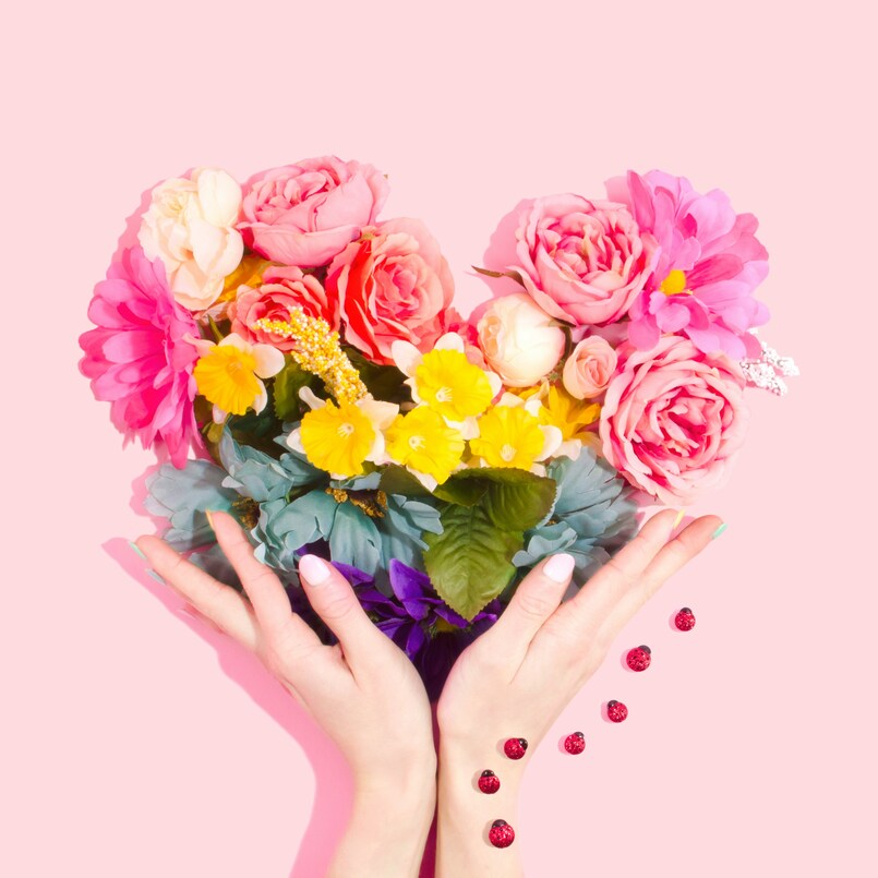 Person holding a bouquet